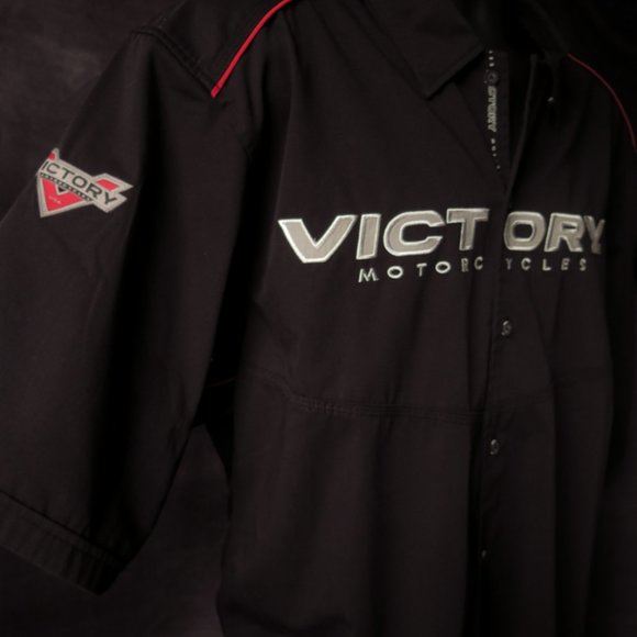 Victory Motorcycles Black Icon camp shirt (XL) NEW! 🇺🇸 - Picture 5 of 11